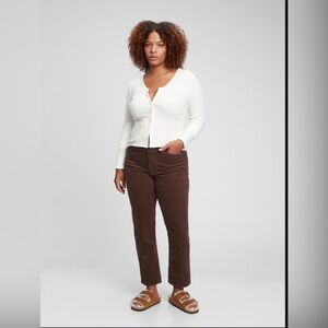 GAP High Rise Vintage Slim Cords Espresso Brown Size 28